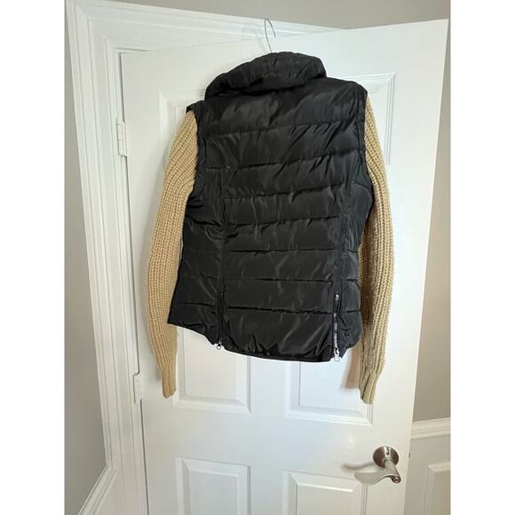 Montanaco Puffer Vest Knit Sweater Sleeves Transitional Hobbit Cottage Grandma - Picture 3 of 16
